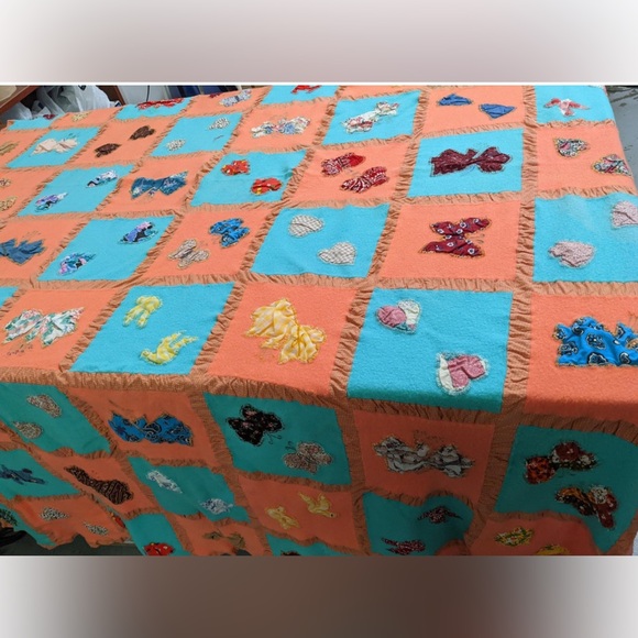 Vintage Homemade Patchwork Quilt 70x88